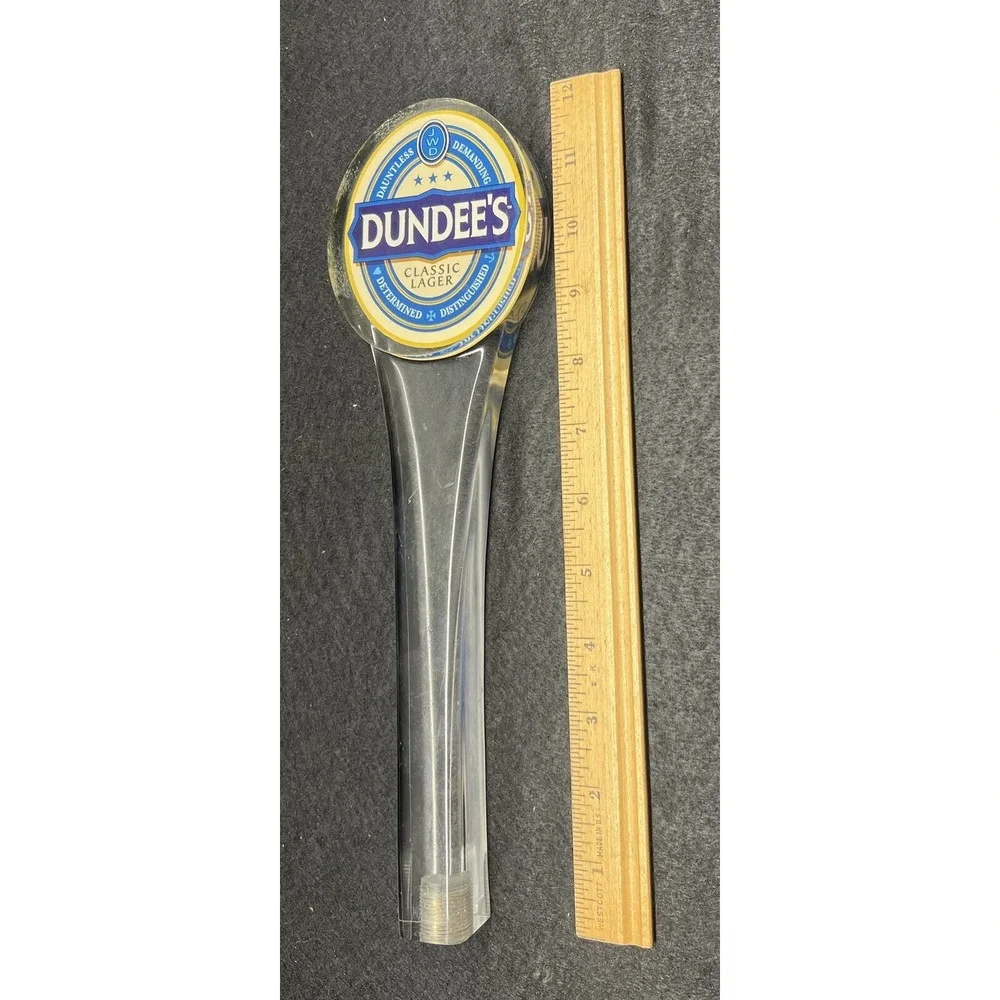 Dundee's Classic Lager‎ Lucite Tap Handle